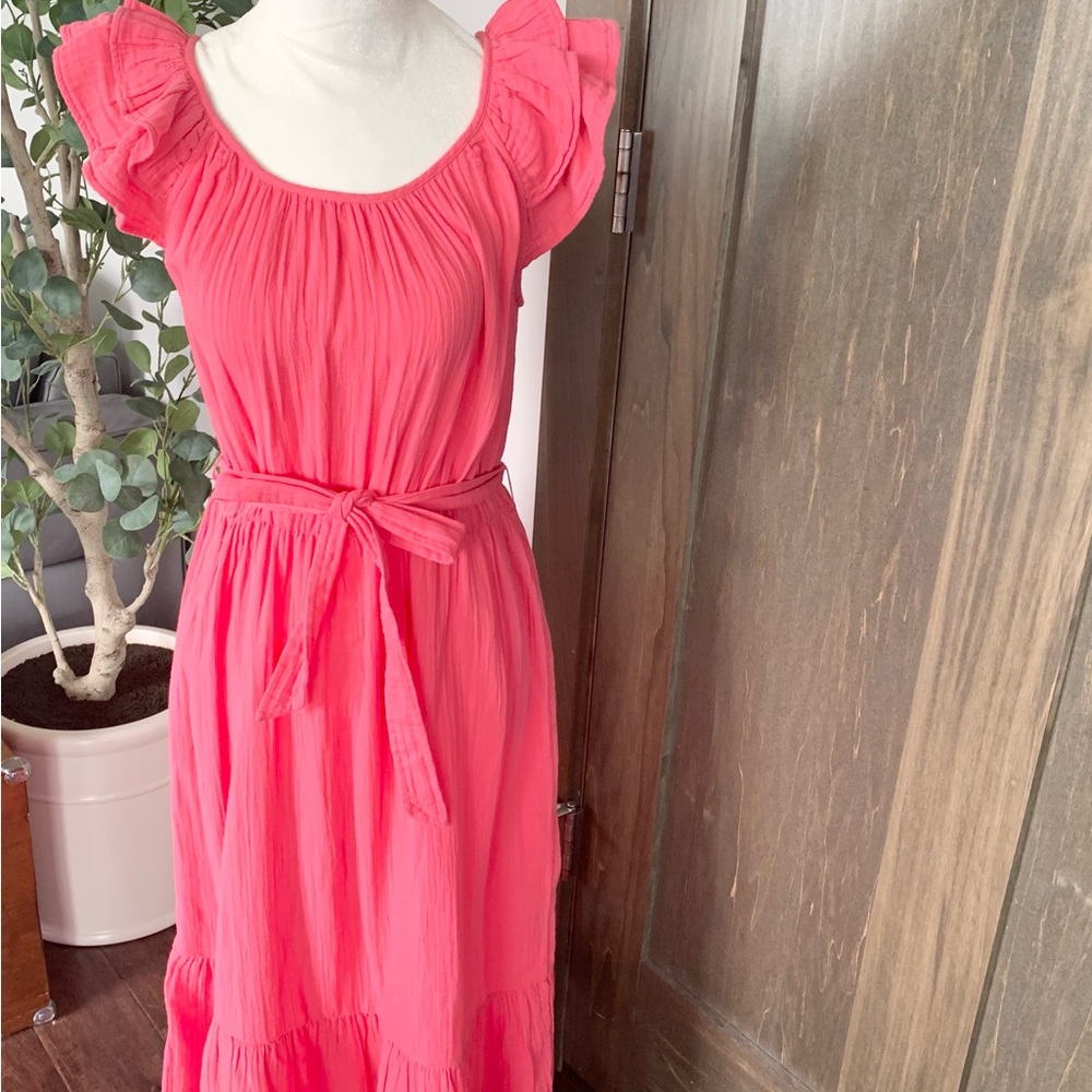 Gap Factory Gauze Midi Flutter Sleeve Dress XS - NWT - Picture 3 of 5